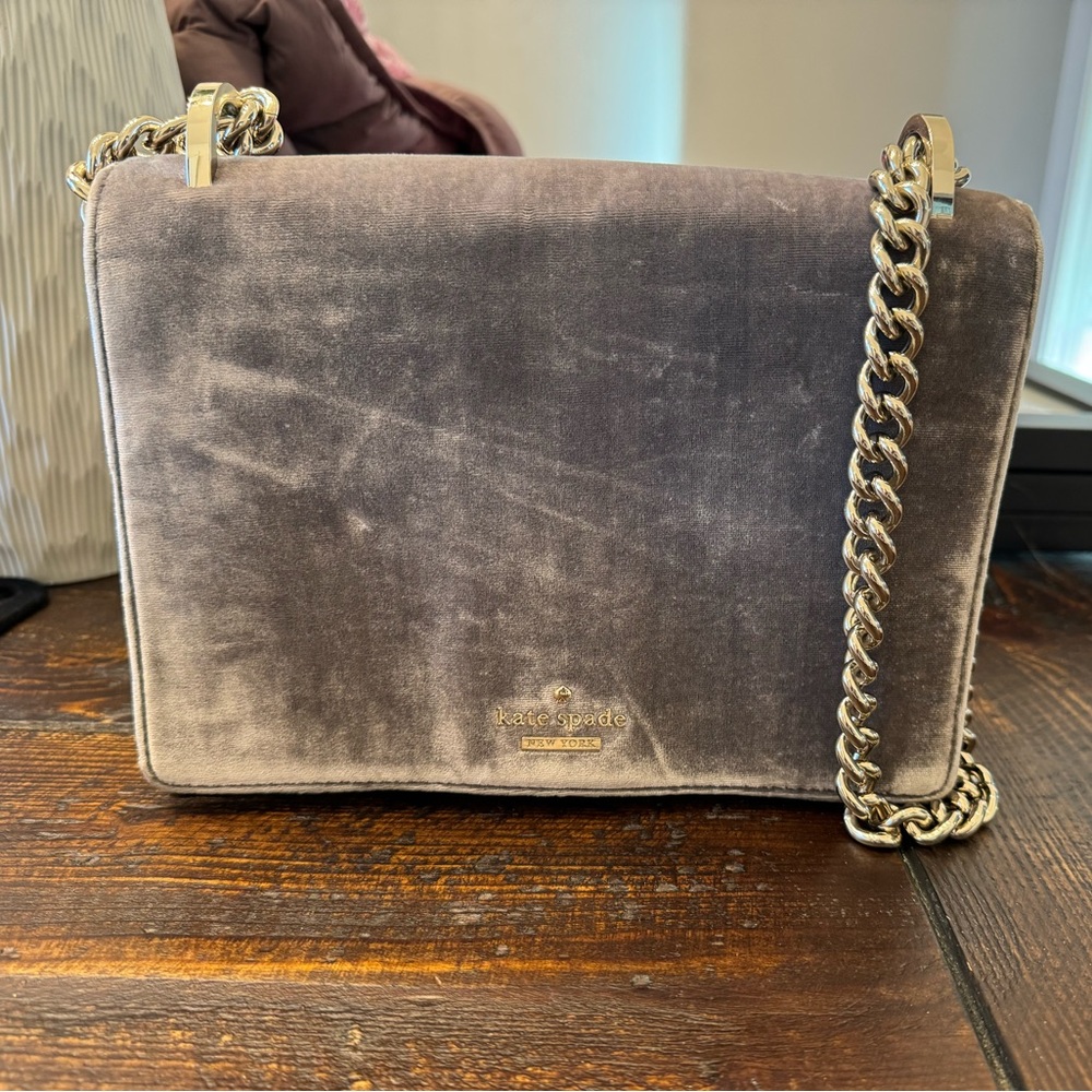 Kate Spade Velvet Shoulder Purse